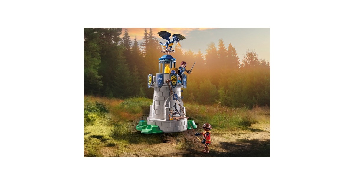 PLAYMOBIL 71483 Novelmore Ritterturm mit Schmied und Drache, Konstruktionsspielzeug