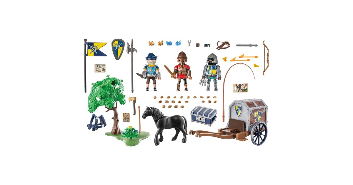 PLAYMOBIL 71484 Novelmore Überfall auf Transportwagen, Konstruktionsspielzeug