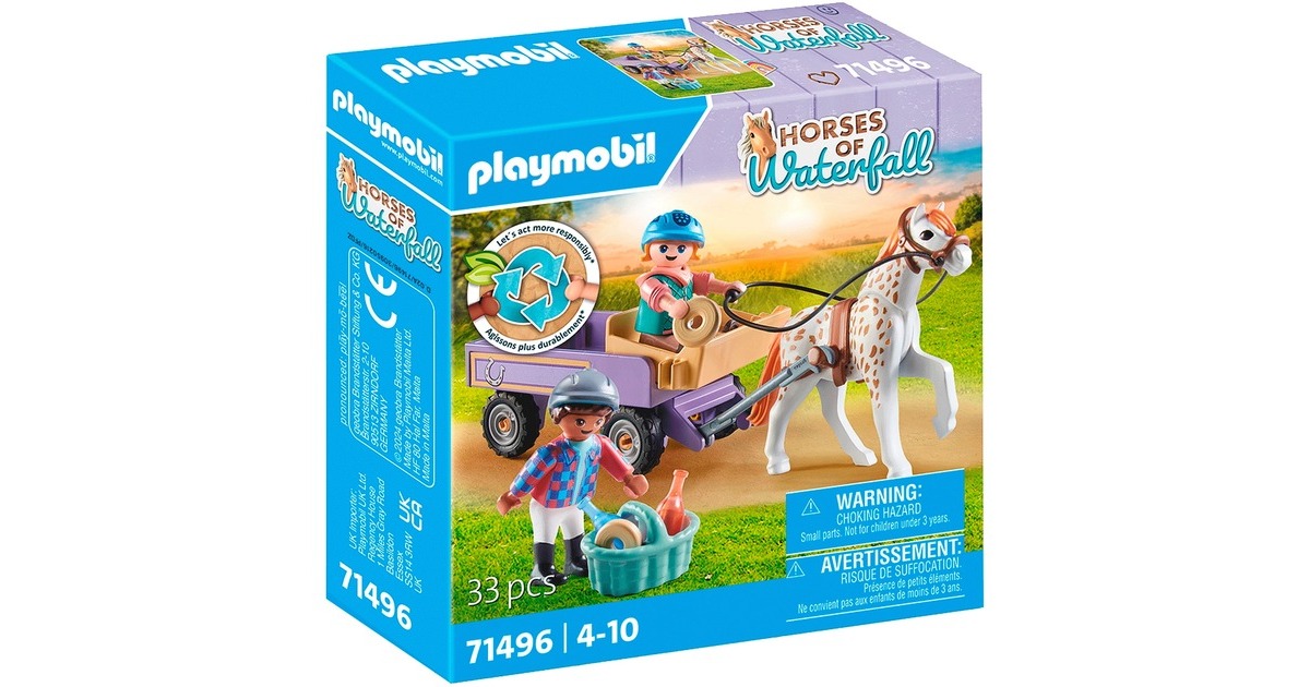 PLAYMOBIL 71496 Horses of Waterfall Ponykutsche, Konstruktionsspielzeug