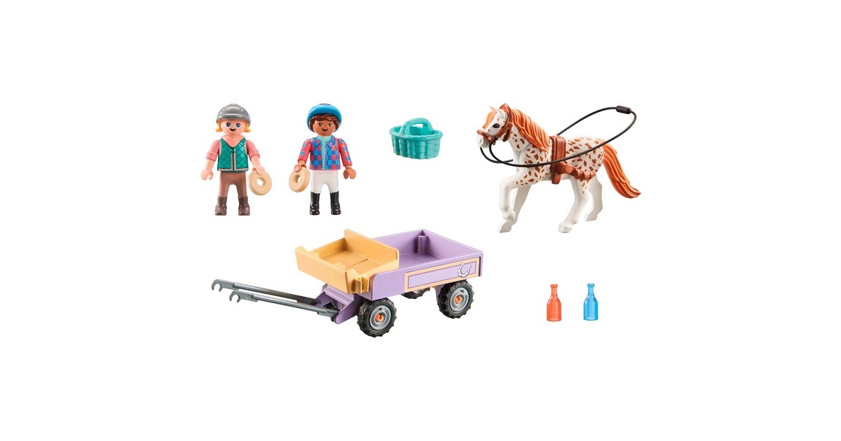 PLAYMOBIL 71496 Horses of Waterfall Ponykutsche, Konstruktionsspielzeug