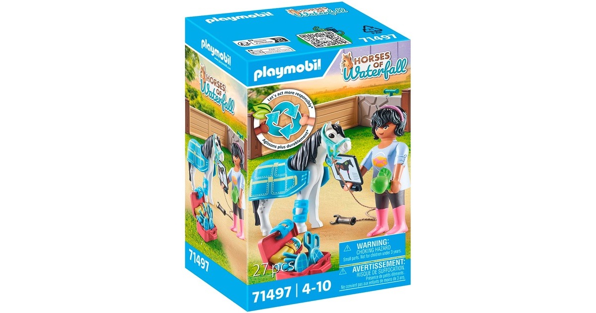 PLAYMOBIL 71497 Horses of Waterfall Pferdetherapeutin, Konstruktionsspielzeug