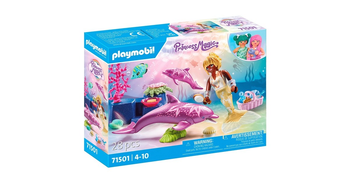 PLAYMOBIL 71501 Princess Magic Meerjungfrau mit Delfinen, Konstruktionsspielzeug PLAYMOBIL 71501 Princess Magic Meerjungfrau mit Delfinen, Konstruktionsspielzeug