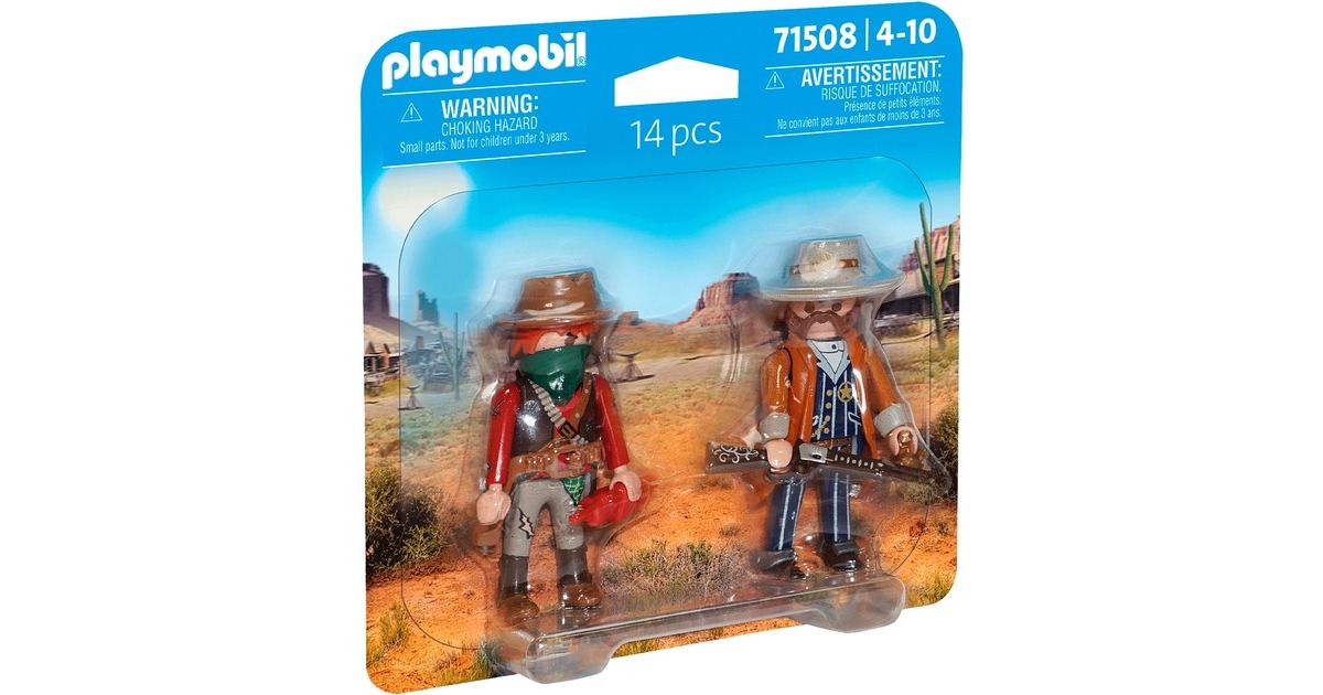 PLAYMOBIL 71508 DuoPack Bandit und Sheriff, Konstruktionsspielzeug