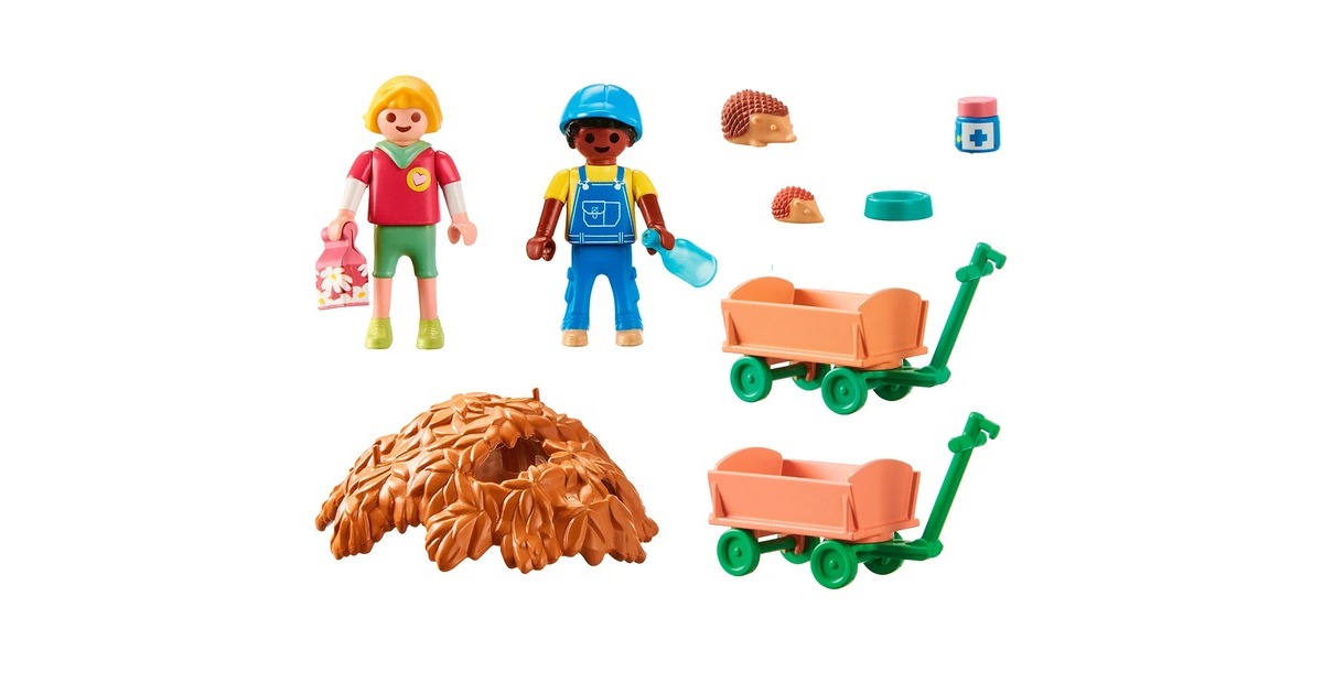 PLAYMOBIL 71512 City Life Pflege der Igelfamilie, Konstruktionsspielzeug