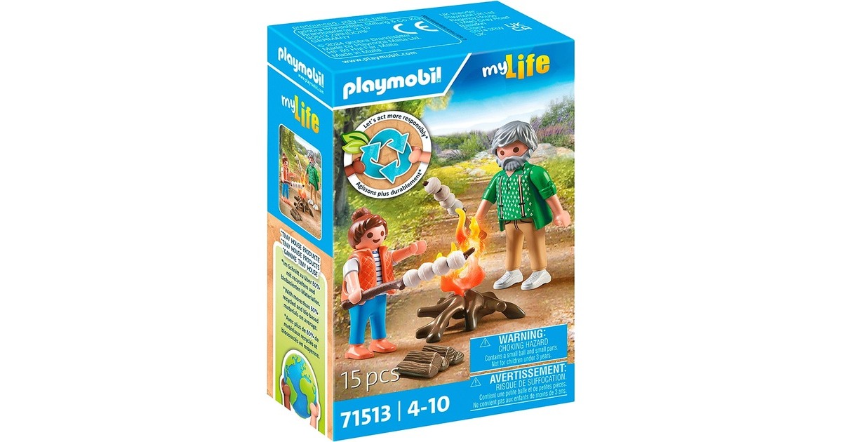 PLAYMOBIL 71513 City Life Lagerfeuer mit Marshmallows, Konstruktionsspielzeug