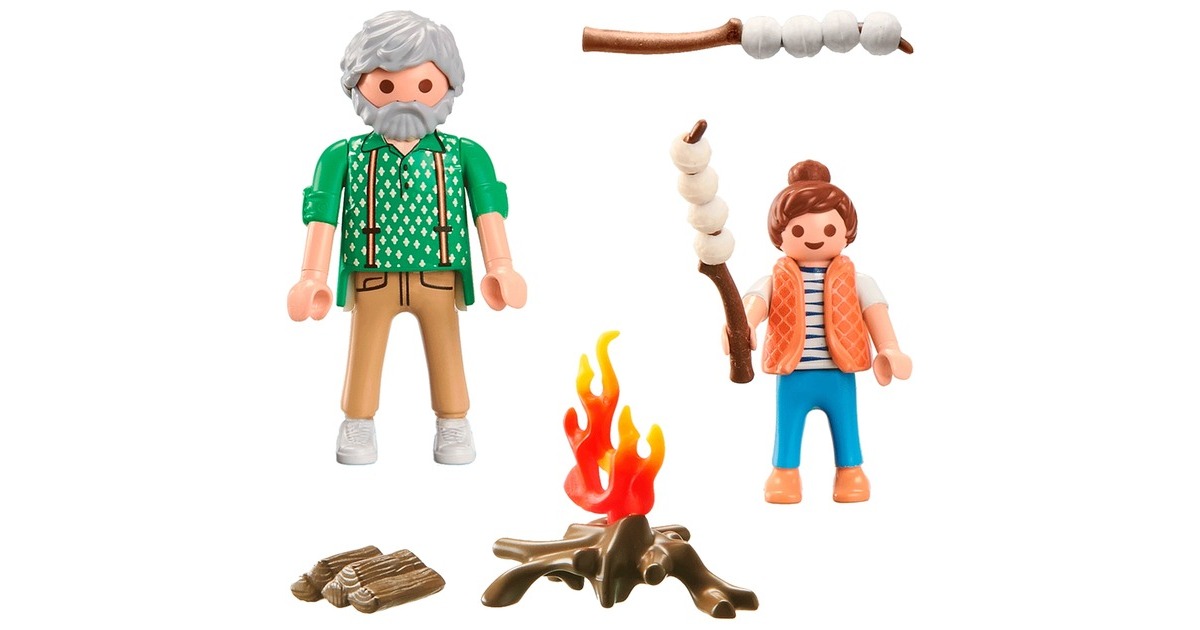 PLAYMOBIL 71513 City Life Lagerfeuer mit Marshmallows, Konstruktionsspielzeug