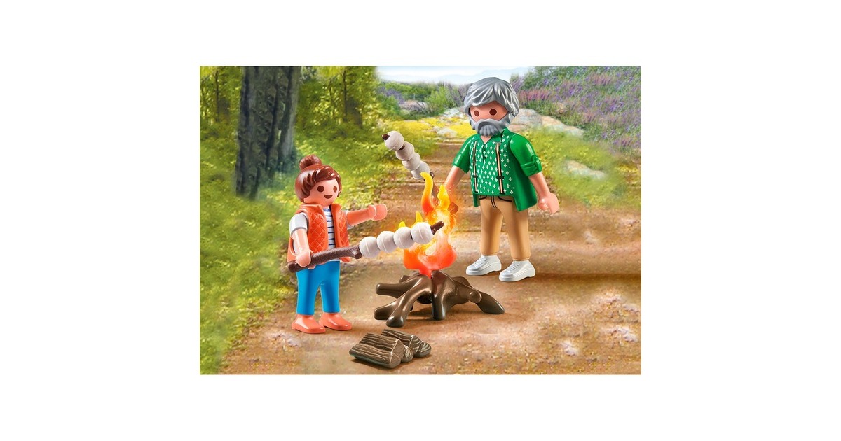 PLAYMOBIL 71513 City Life Lagerfeuer mit Marshmallows, Konstruktionsspielzeug