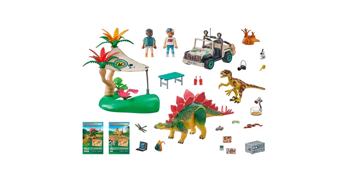 PLAYMOBIL 71523 Dinos Forschungscamp mit Dinos, Konstruktionsspielzeug