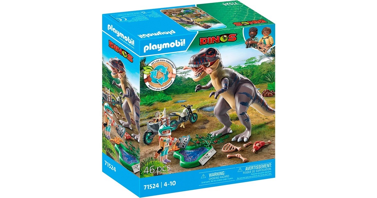 PLAYMOBIL 71524 Dinos T-Rex-Spurensuche, Konstruktionsspielzeug