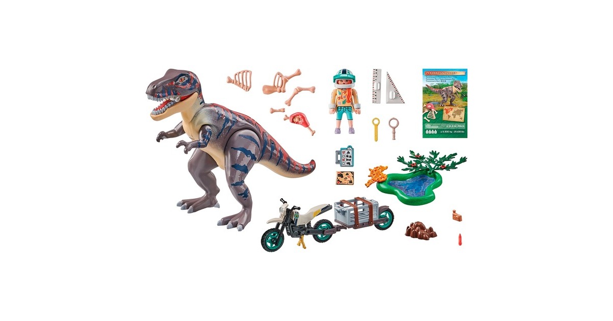 PLAYMOBIL 71524 Dinos T-Rex-Spurensuche, Konstruktionsspielzeug