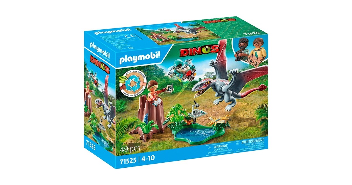 PLAYMOBIL 71525 Dinos Beobachtungsstation für Dimorphodon, Konstruktionsspielzeug