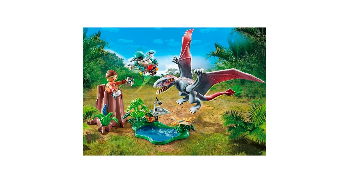 PLAYMOBIL 71525 Dinos Beobachtungsstation für Dimorphodon, Konstruktionsspielzeug