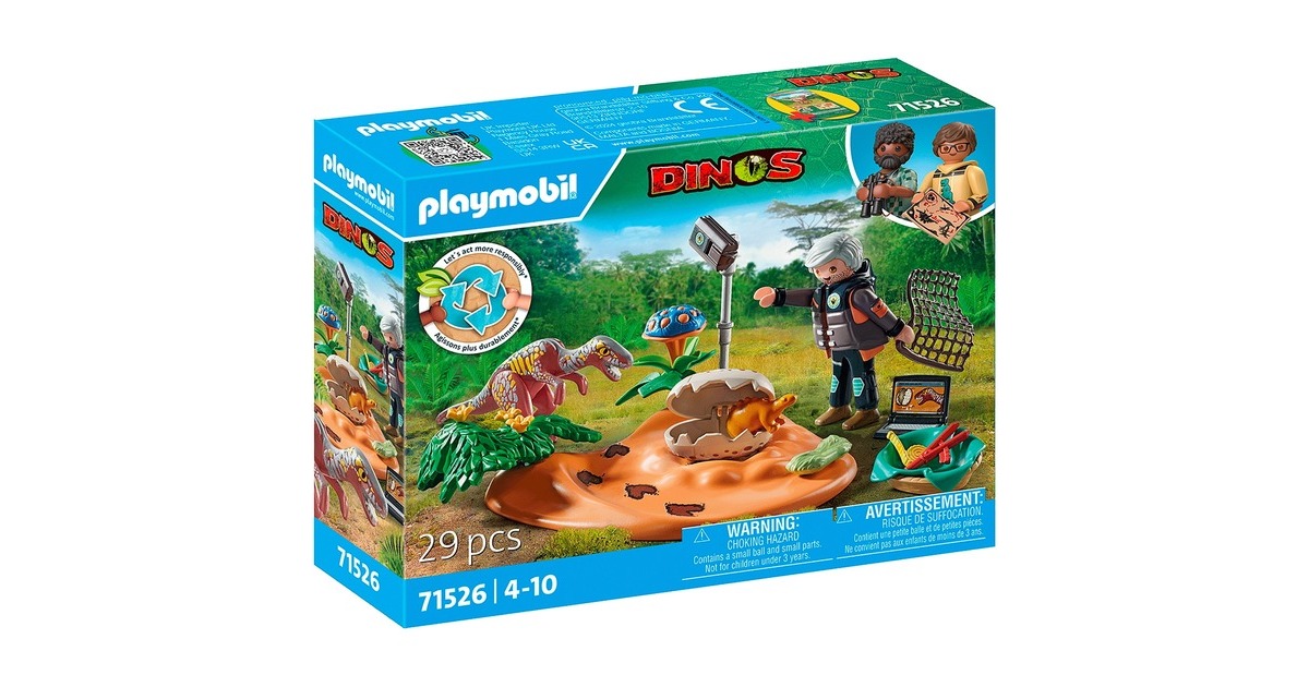 PLAYMOBIL 71526 Dinos Stegosaurusnest mit Eierdieb, Konstruktionsspielzeug