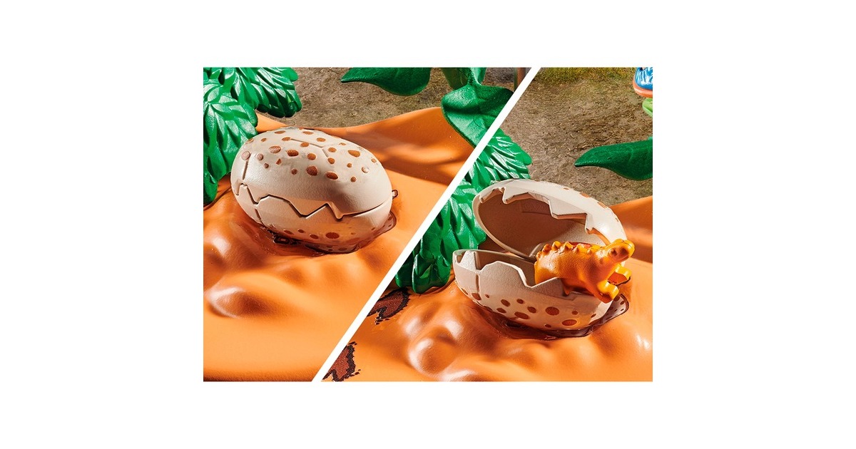 PLAYMOBIL 71526 Dinos Stegosaurusnest mit Eierdieb, Konstruktionsspielzeug