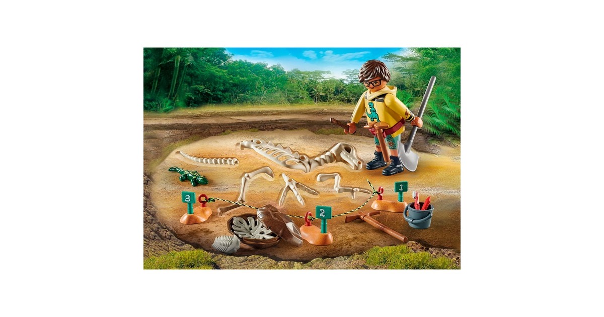 PLAYMOBIL 71527 Dinos Ausgrabungsstätte mit Dino-Skelet, Konstruktionsspielzeug