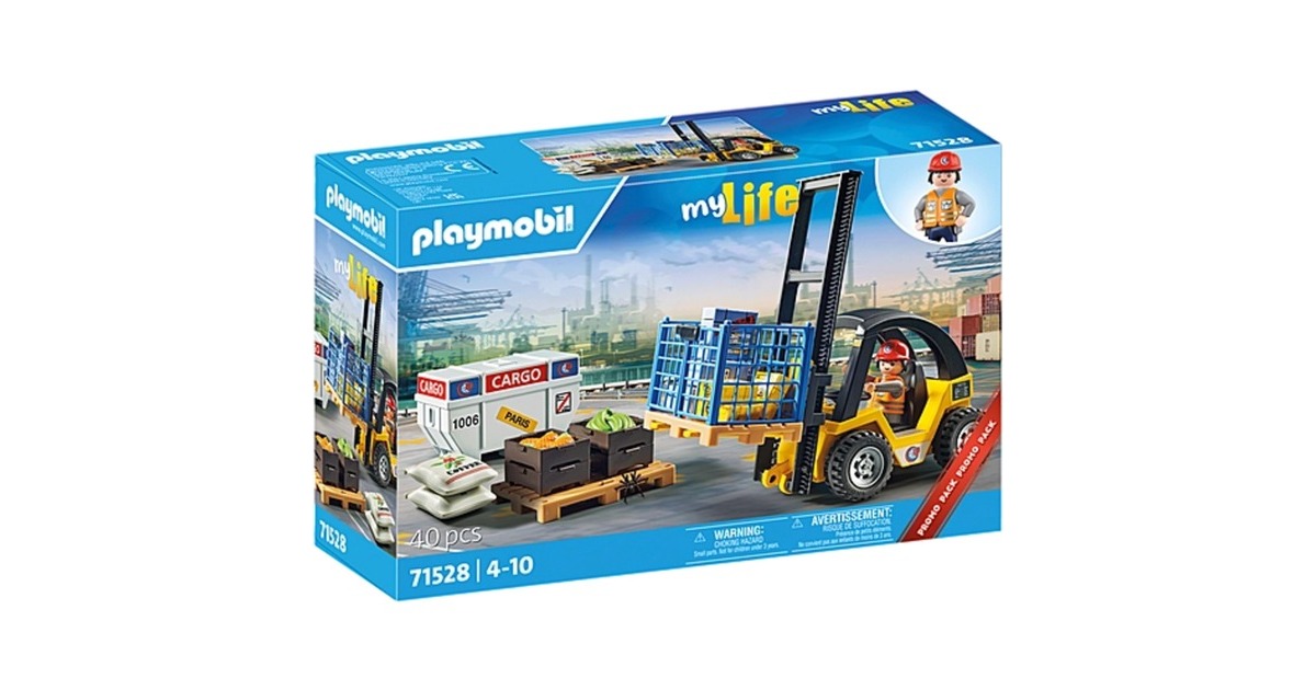 PLAYMOBIL 71528 City Action Gabelstapler mit Fracht, Konstruktionsspielzeug PLAYMOBIL 71528 City Action Gabelstapler mit Fracht, Konstruktionsspielzeug