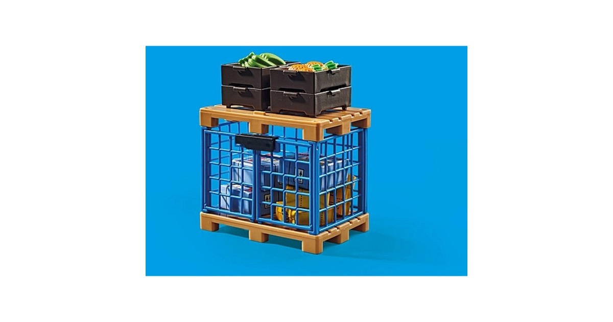 PLAYMOBIL 71528 City Action Gabelstapler mit Fracht, Konstruktionsspielzeug