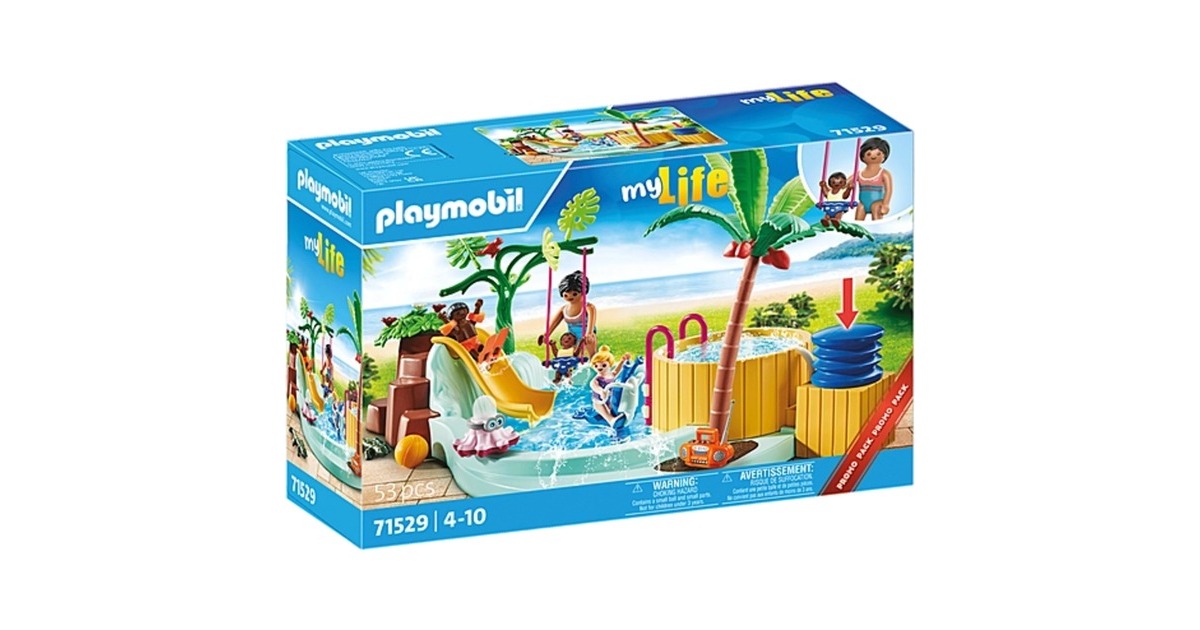 PLAYMOBIL 71529 City Life Kinderbecken mit Whirlpool, Konstruktionsspielzeug PLAYMOBIL 71529 City Life Kinderbecken mit Whirlpool, Konstruktionsspielzeug
