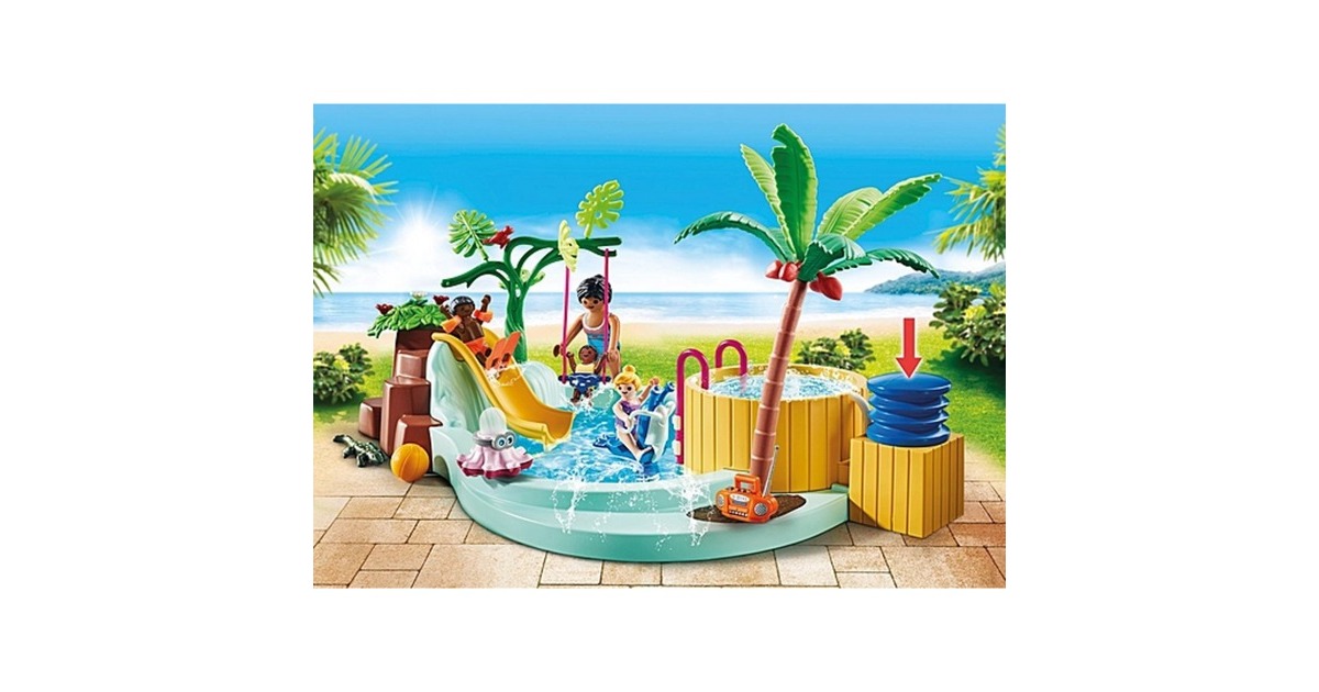 PLAYMOBIL 71529 City Life Kinderbecken mit Whirlpool, Konstruktionsspielzeug