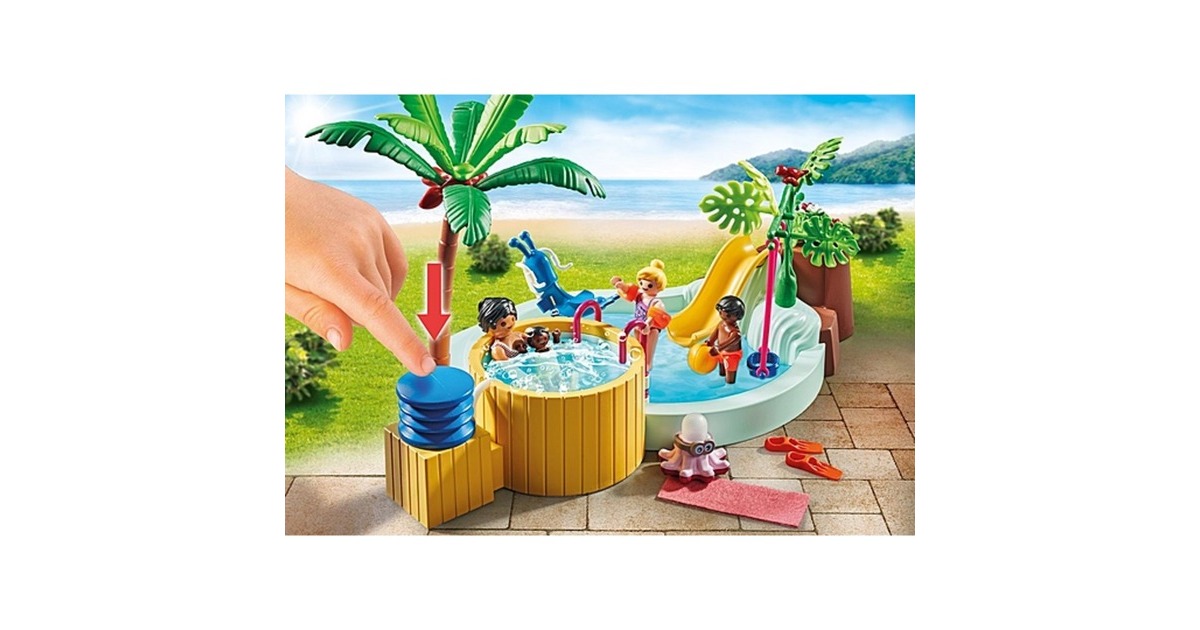 PLAYMOBIL 71529 City Life Kinderbecken mit Whirlpool, Konstruktionsspielzeug