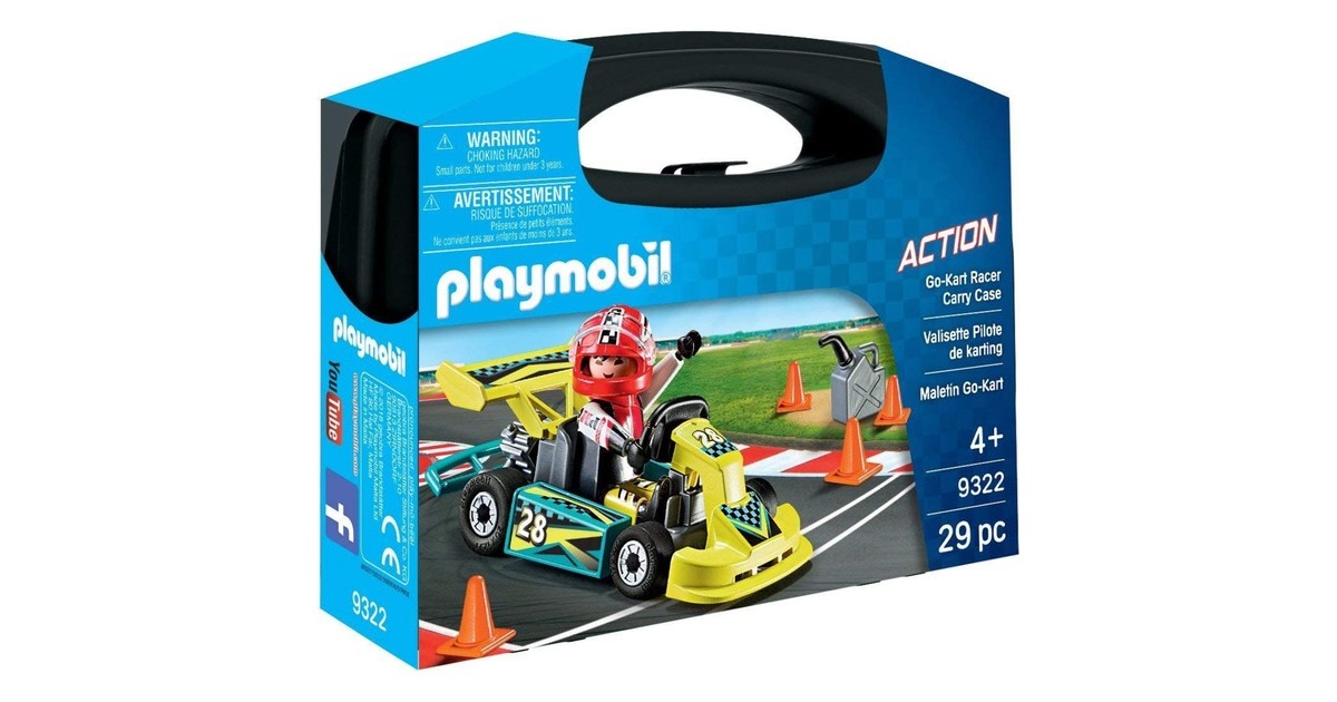 PLAYMOBIL 9322 Action Go-Kart-Rennfahrer zum Mitnehmen, Konstruktionsspielzeug
