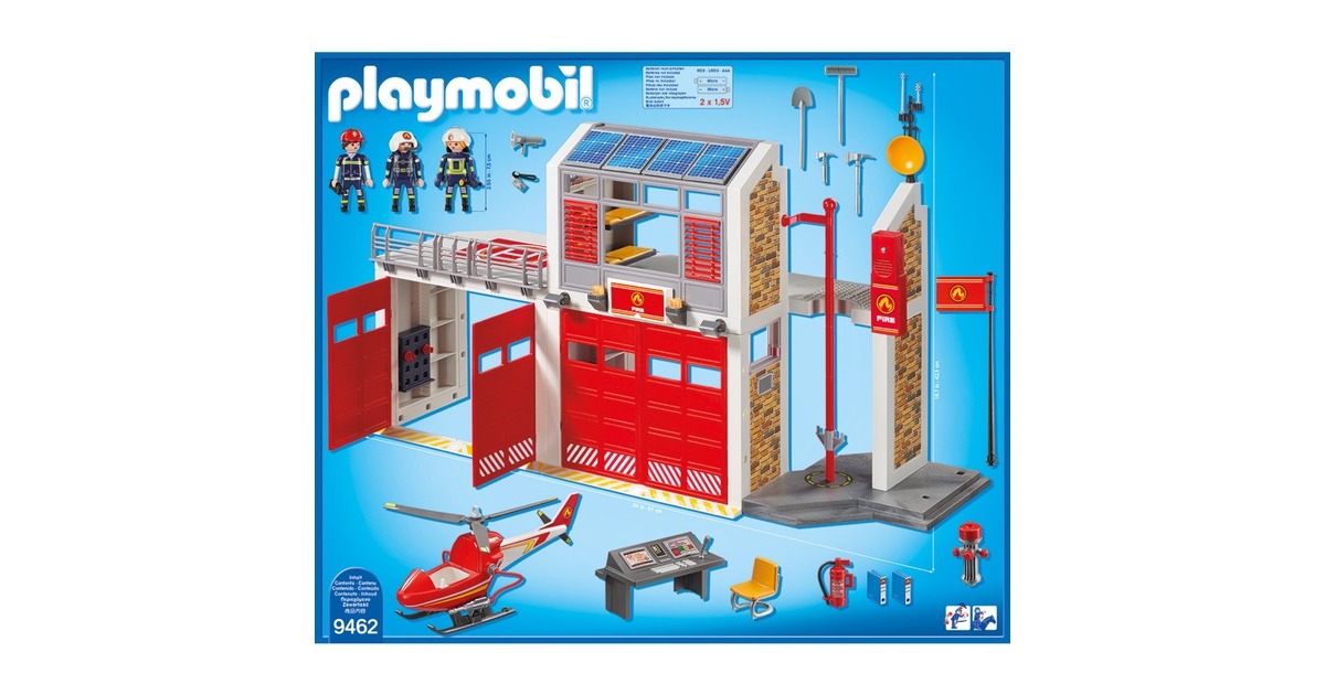 PLAYMOBIL 9462 City Action Große Feuerwache, Konstruktionsspielzeug(Mit Feueralarm)