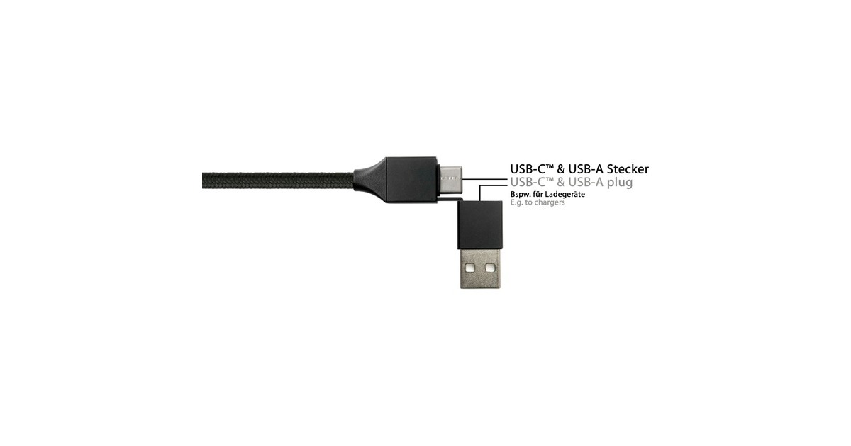 USB-C + Micro-USB + Lightning(schwarz, 1,2 Meter)