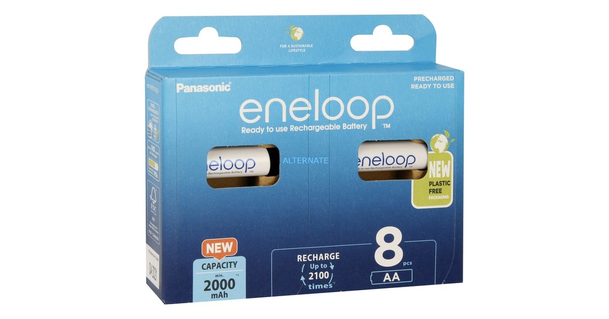 Panasonic Akku eneloop, Mignon AA 1,2V(8 Stück)