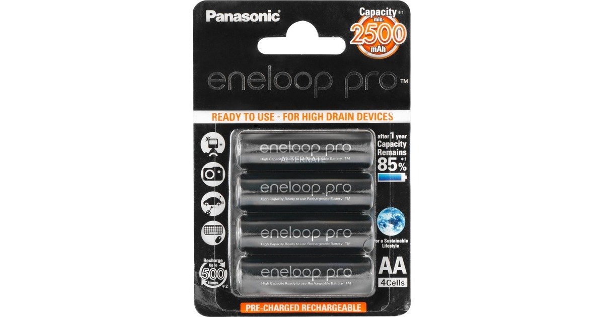 Panasonic Akku eneloop pro, Mignon AA 1,2V(4 Stück)