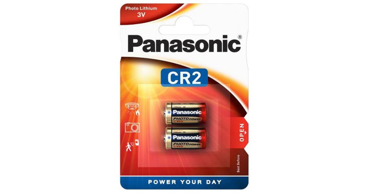 Panasonic Cylindrial Lithium CR-2L/2BP, Batterie(2 Stück, CR-2L)