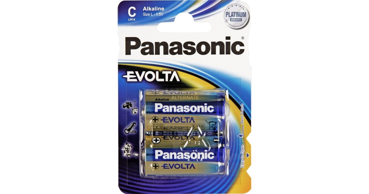 Panasonic EVOLTA Platinum LR14EGE/2BP, Batterie(silber)
