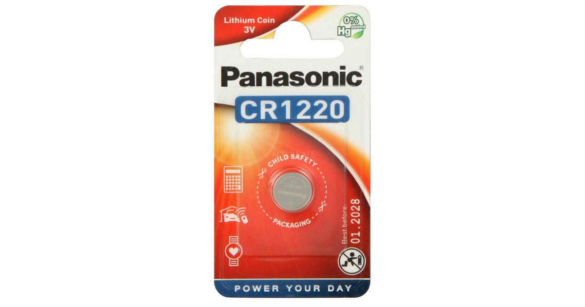 Panasonic Knopfzelle CR-1220EL, Batterie(1 Stück)