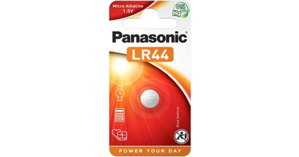 Panasonic Micro Alkaline LR44, Batterie(silber, LR44, 2 Stück)