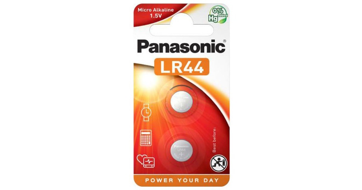 Panasonic Micro Alkaline LR44, Batterie(silber, LR44, 6 Stück)