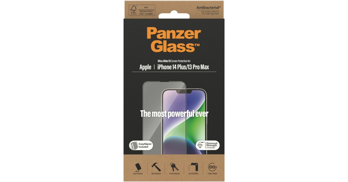 PanzerGlass Bildschirmschutz Ultra-Wide Fit, Schutzfolie(transparent, iPhone 14 Plus/13 Pro Max) PanzerGlass Bildschirmschutz Ultra-Wide Fit, Schutzfolie(transparent, iPhone 14 Plus/13 Pro Max)