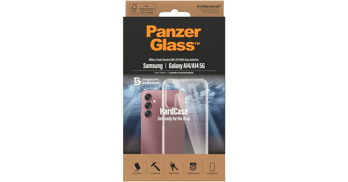 PanzerGlass HardCase, Handyhülle(türkis, Samsung Galaxy A14 5G)