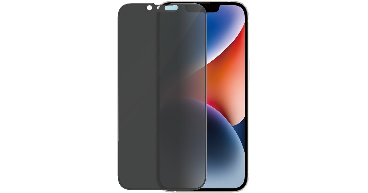 PanzerGlass Ultra Wide Fit Privacy Bildschirmschutz, Schutzfolie(transparent, iPhone 14, 13, 13 Pro)