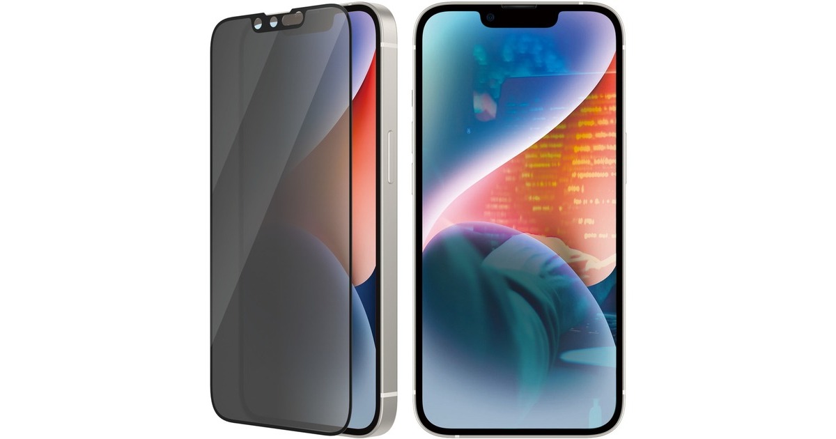 PanzerGlass Ultra Wide Fit Privacy Bildschirmschutz, Schutzfolie(transparent, iPhone 14, 13, 13 Pro)