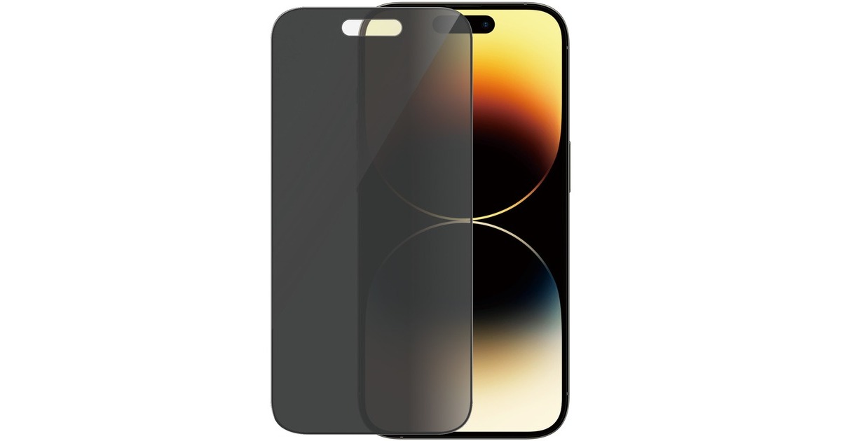 PanzerGlass Ultra Wide Fit Privacy Bildschirmschutz, Schutzfolie(transparent, iPhone 14 Pro)