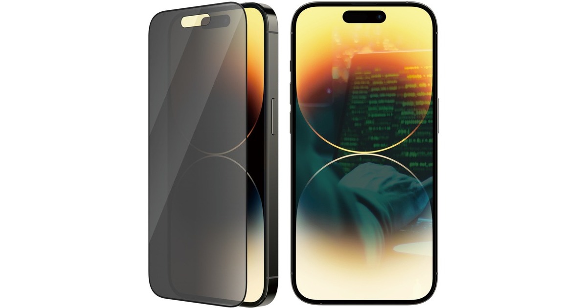 PanzerGlass Ultra Wide Fit Privacy Bildschirmschutz, Schutzfolie(transparent, iPhone 14 Pro)