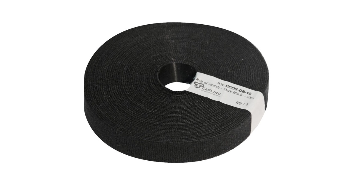 Patchsee ECO-Scratch, Kabelbinder(schwarz, 10 Meter Rolle)