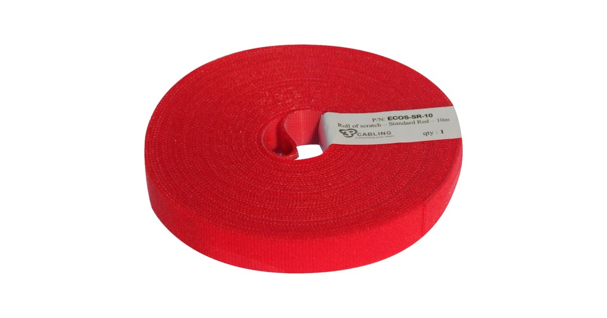Patchsee ECO-Scratch, Kabelbinder(rot, 10 Meter Rolle)