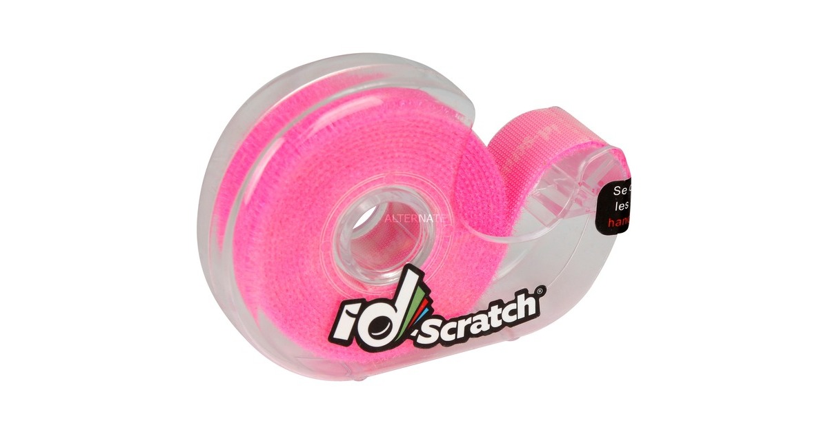 Patchsee ID-SCRATCH Pre-Cut, Kabelbinder(pink, 2 Meter Rolle, in Spenderbox)