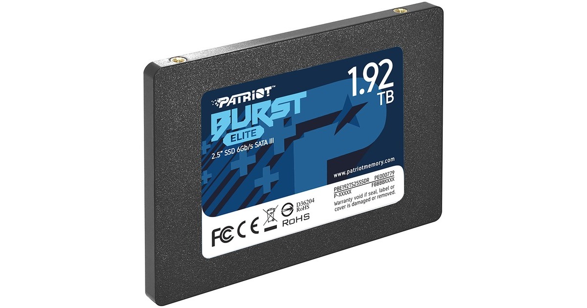 Patriot Burst Elite 1,92 TB, SSD(schwarz, SATA 6 Gb/s, 2,5")