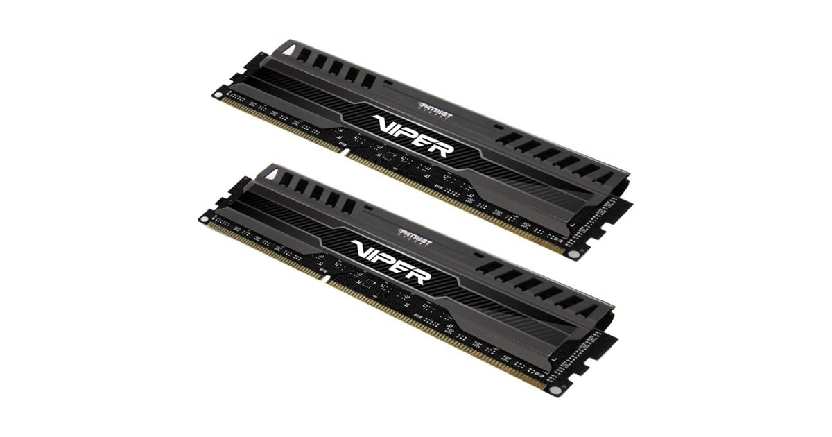 Patriot DIMM 16 GB DDR3-1600 (2x 8 GB) Dual-Kit, Arbeitsspeicher(PV316G160C9K, Viper 3 - Black Mamba Edition, INTEL XMP, Retail)