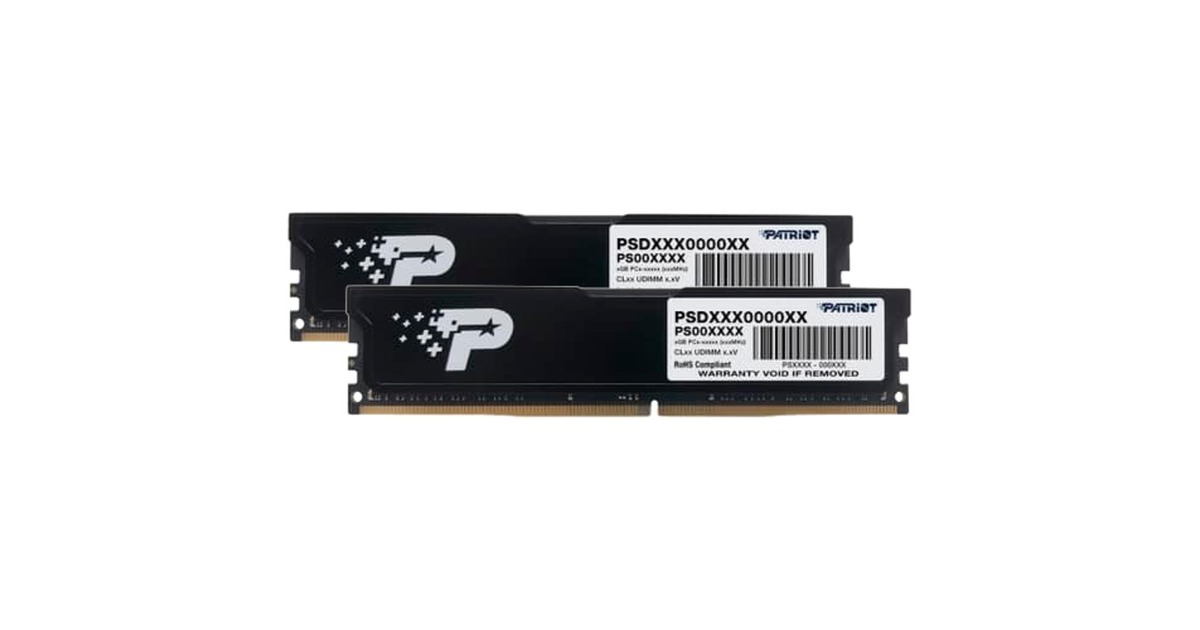 Patriot DIMM 16 GB DDR4-2666 (2x 8 GB) Dual-Kit, Arbeitsspeicher(PSD416G2666K, Signature Line)