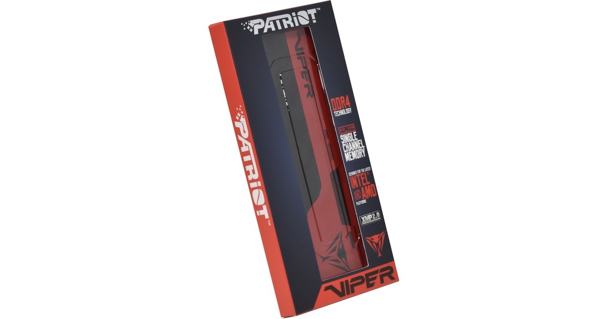 Patriot DIMM 16 GB DDR4-2666, Arbeitsspeicher(rot/schwarz, PVE2416G266C6, Viper Elite II, INTEL XMP)