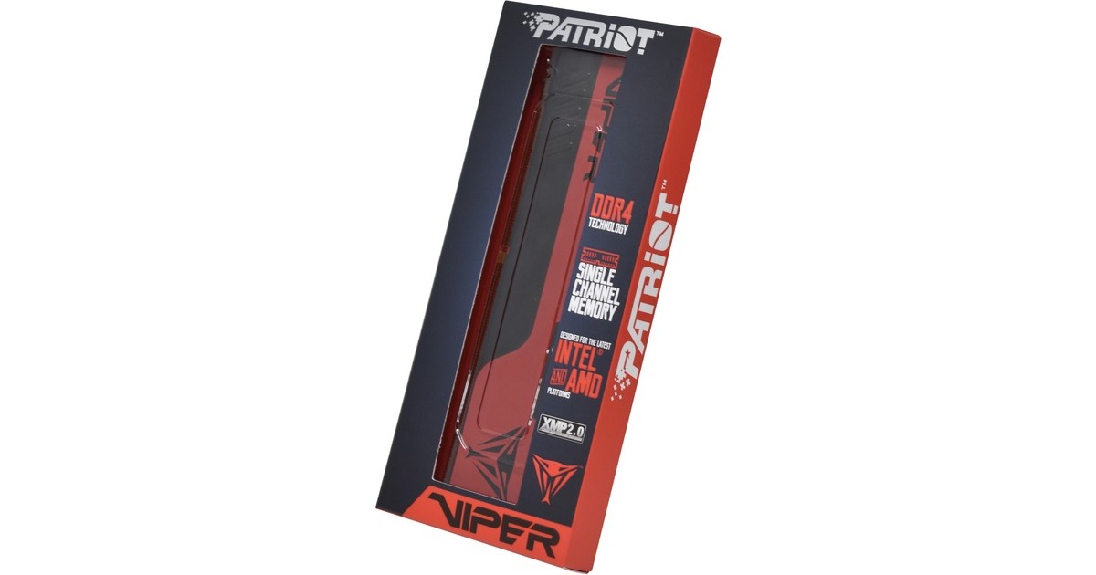 Patriot DIMM 16 GB DDR4-2666, Arbeitsspeicher(rot/schwarz, PVE2416G266C6, Viper Elite II, INTEL XMP)
