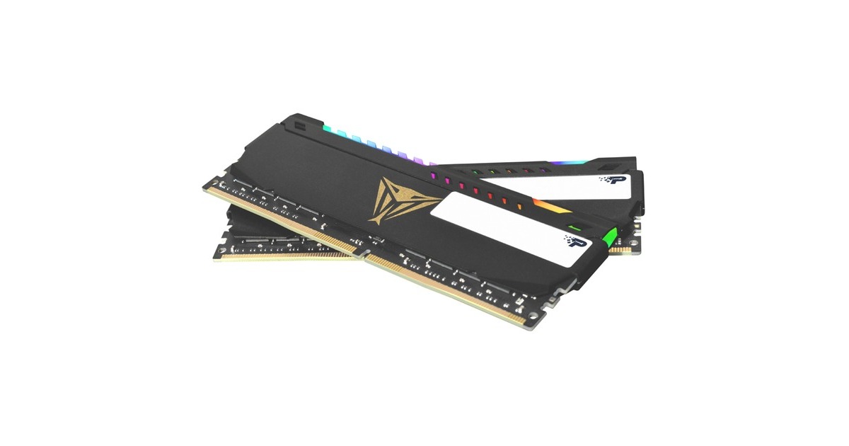 Patriot DIMM 16 GB DDR4-3200 (2x 8 GB) Dual-Kit, Arbeitsspeicher(schwarz, PVSR416G320C8K, Viper Steel RGB, INTEL XMP)