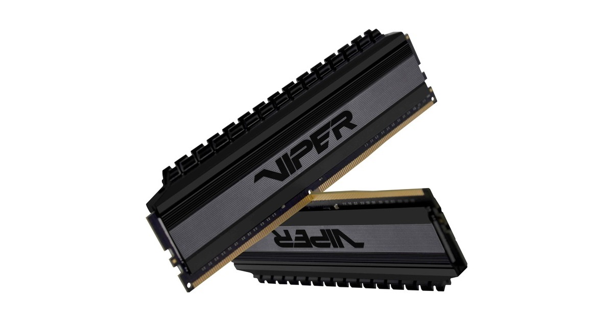Patriot DIMM 16 GB DDR4-3200 (2x 8 GB) Dual-Kit, Arbeitsspeicher(schwarz, PVB416G320C6K, Viper 4 Blackout, INTEL XMP)